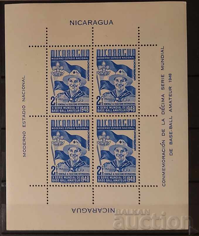 Nicaragua 1949 Block Scouts MNH