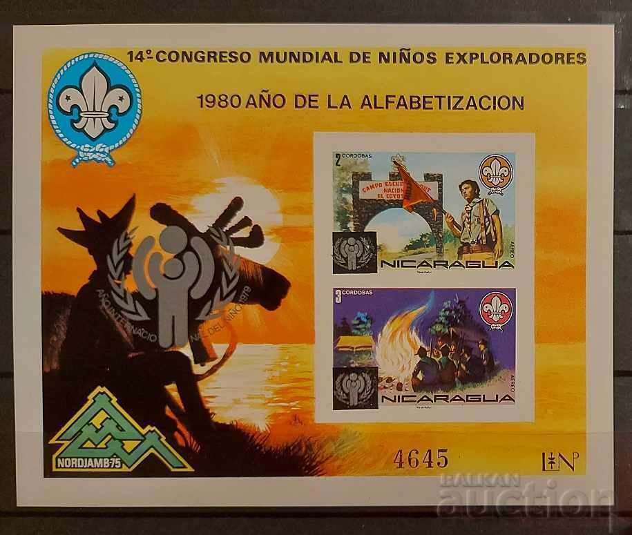 Nicaragua 1980 Block Scouts Numbered 25 € MNH