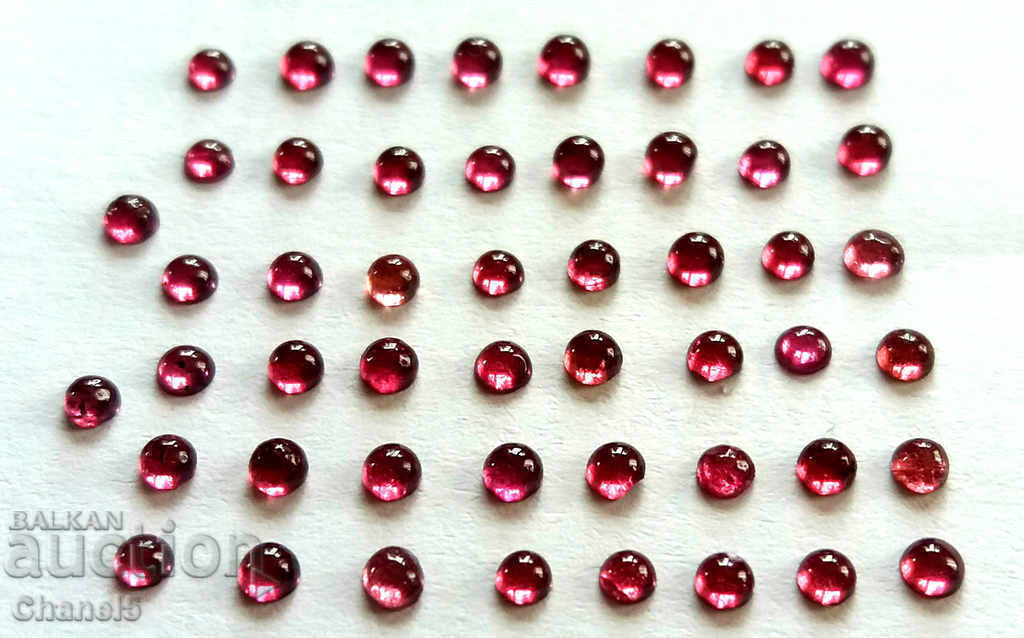 Delivery of NATURAL GARNETS, RHODONITE - 50 pcs. CABOCHON (356) Delivery of NATURAL GARNETS, RHODONITE - 50 pcs. CABOCHON (356)