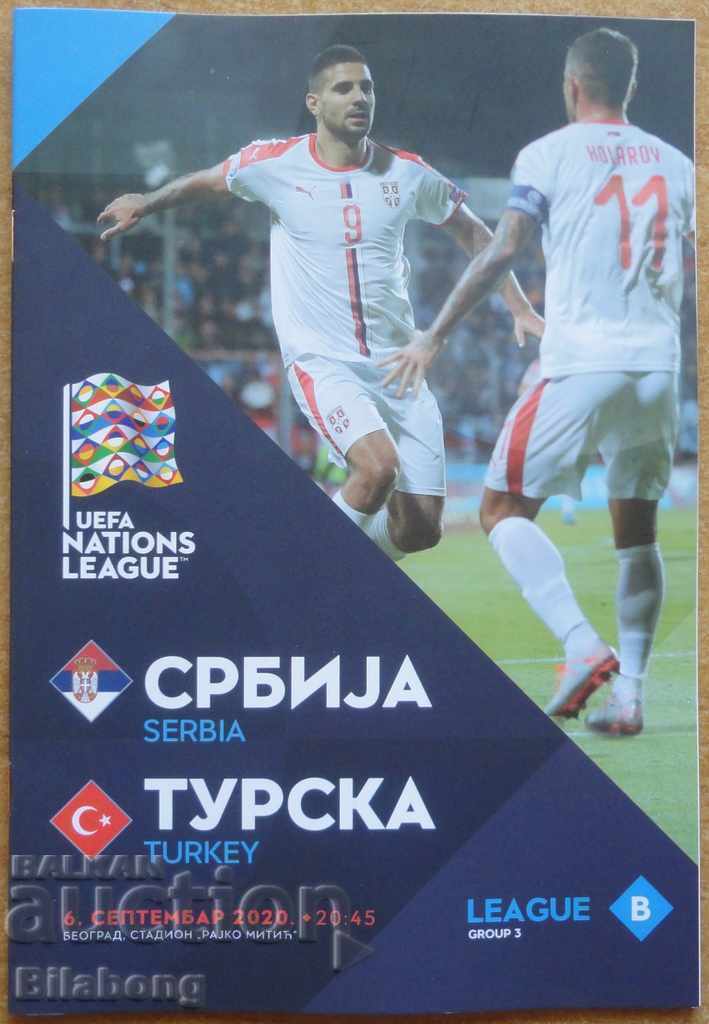 Program de fotbal Serbia(U-21)-Bulgaria(U-21)/Turcia, 2020 cu preț € 3.00 | 5.87 BGN Program de fotbal Serbia(U-21)-Bulgaria(U-21)/Turcia, 2020 cu preț € 3.00 | 5.87 BGN