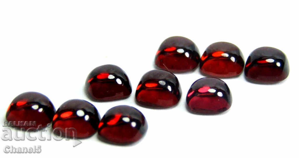 NATURAL GARNETS, ALMANDIN - 9 pcs. CABOCHON (82) with price 6.90 BGN | € 3.53 NATURAL GARNETS, ALMANDIN - 9 pcs. CABOCHON (82) with price 6.90 BGN | € 3.53