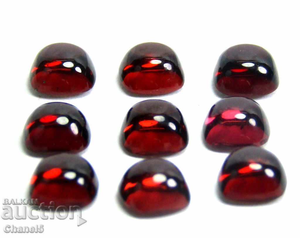 NATURAL GARNETS, ALMANDIN - 9 pcs. CABOCHON (83) with price 6.90 BGN | € 3.53 NATURAL GARNETS, ALMANDIN - 9 pcs. CABOCHON (83) with price 6.90 BGN | € 3.53