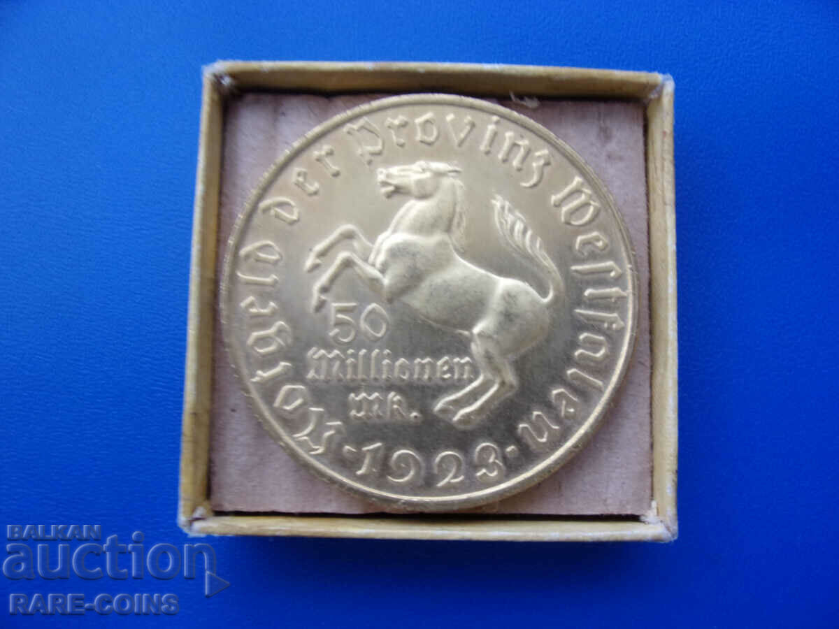 Licitație Germania 50.000.000 de mărci 1923 UNC Foarte rar Original