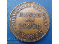 Australia Sydney 1 Penny 1855 Foarte Rar Original