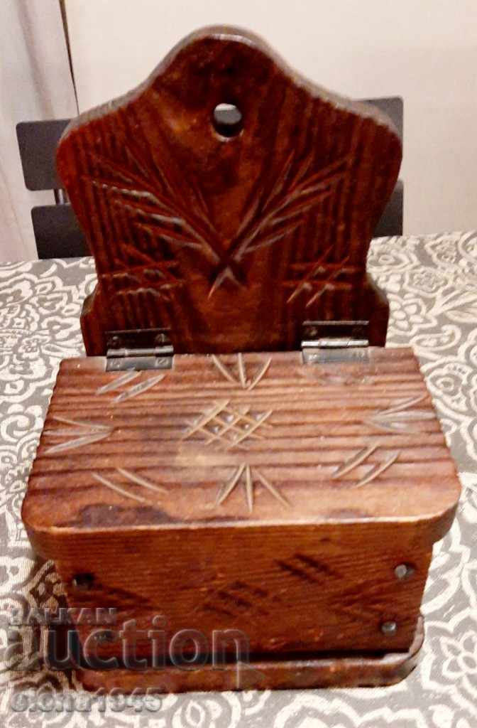 Antique wooden box for flour, salt with price 34.00 BGN | € 17.38