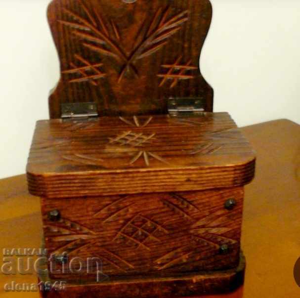 Delivery of Antique wooden box for flour, salt