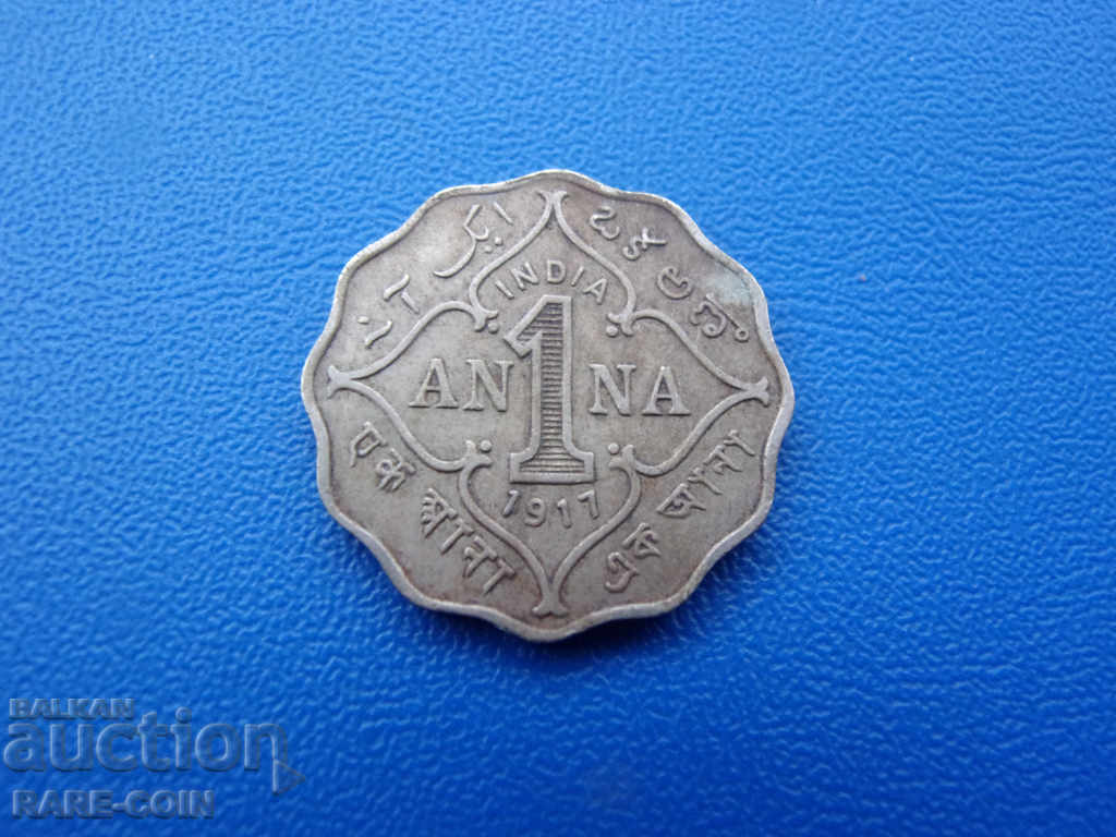 IX (27) India britanică 1 Anna 1917 Rare cu preț € 5.11 | 9.99 BGN