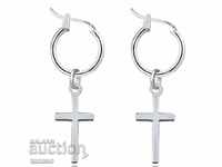 Stainless steel earrings - cross, hoop, hanging