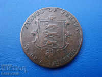 IX (75) Jersey 1/13 Shilling 1861 Rare