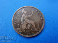 IX (87) England 1 Penny 1866 Rare