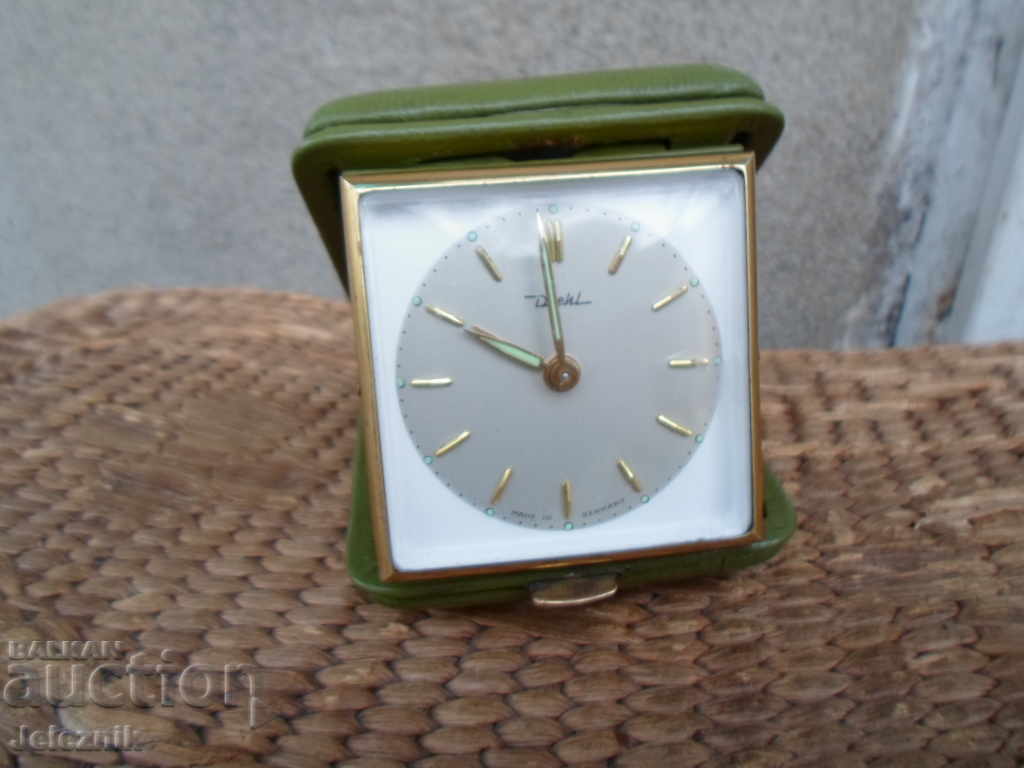 rare germany diehl travel alarm chlock working/1960,s - 6 rare germany diehl travel alarm chlock working/1960,s - 6