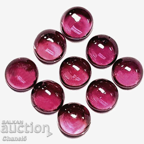 NATURAL GARNETS, RHODONITE - 9 pcs. CABOCHON (98) with price 6.90 BGN | € 3.53 NATURAL GARNETS, RHODONITE - 9 pcs. CABOCHON (98) with price 6.90 BGN | € 3.53