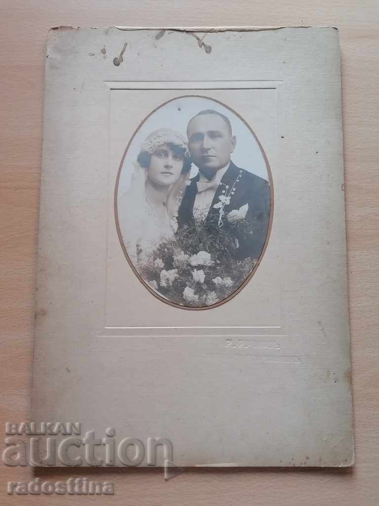 Снимка картон фотография Фотограф Р. Русков 1929 г.