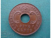 Africa de Est britanică 5 Cent 1941 Rare