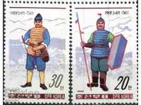 Pure stamps Medieval wars 1990 from North Korea