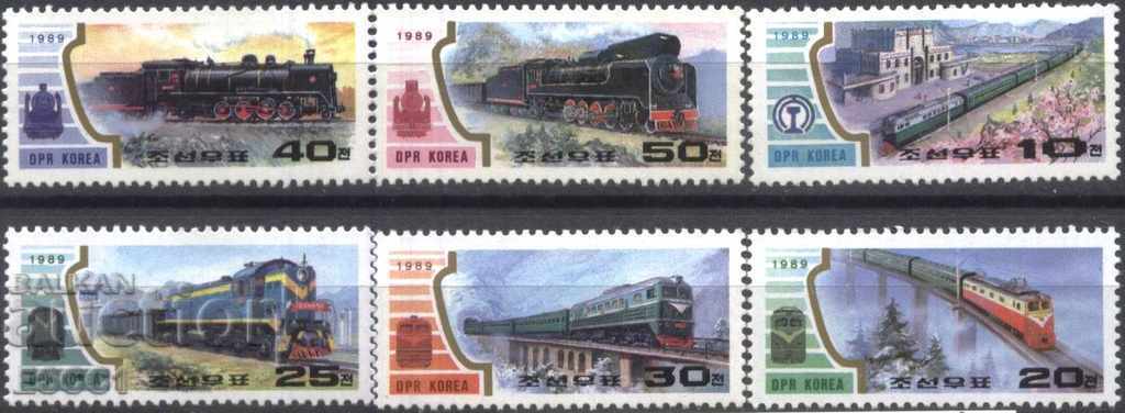 Pure Brands Transport Trains Locomotives 1989 North Korea
