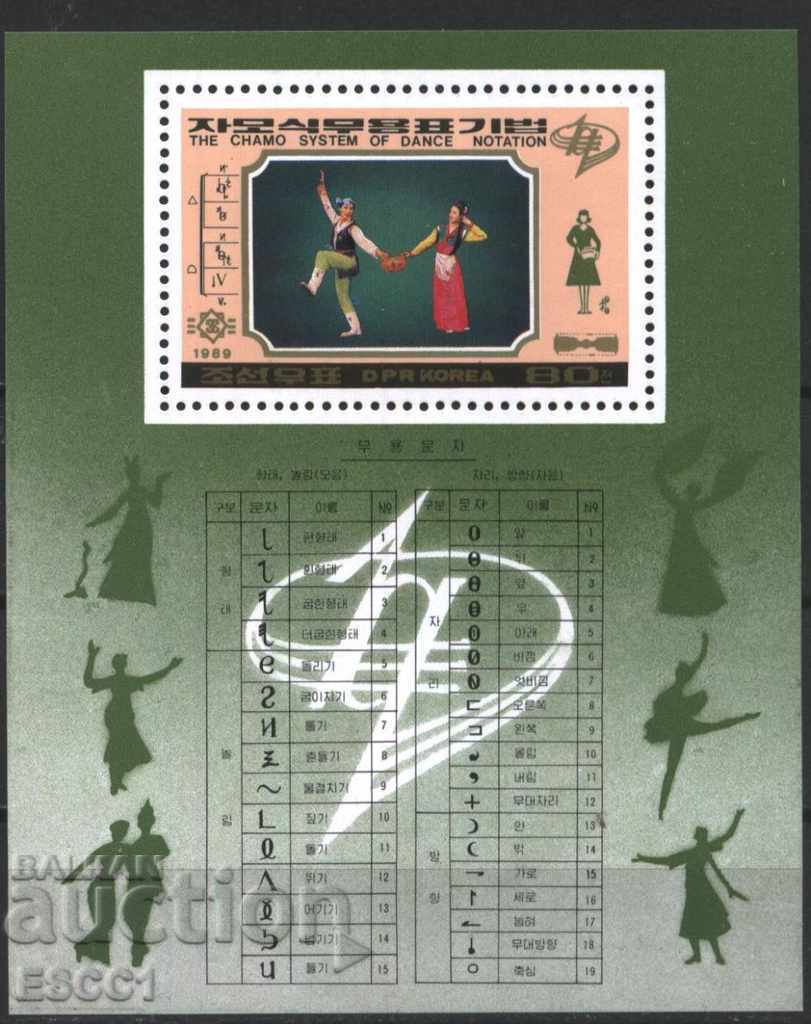 Bloc pur Art Ballet Dance 1989 din Coreea de Nord