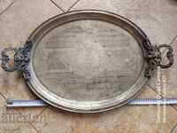 MAJOR OLD HUGE SILVER TRAY - TOP CONDITION