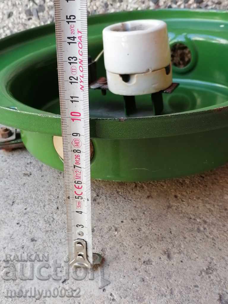 Lamp enamel 2 PIECES body reflector socket 70s PRC - 5 Lamp enamel 2 PIECES body reflector socket 70s PRC - 5