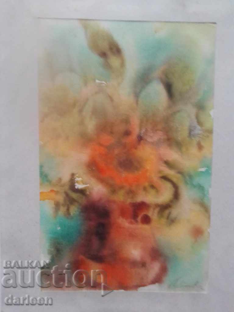 Vase with yellow flowers, P. Stoeva with price 30.00 BGN | € 15.34 Vase with yellow flowers, P. Stoeva with price 30.00 BGN | € 15.34