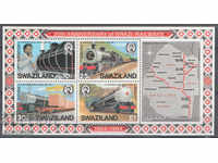 1984. Swaziland. 20 de ani de transport feroviar. Bloc.