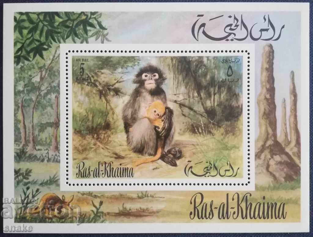 Ras Al Khaimah 1972 - Faunei sălbatice africane. bloc