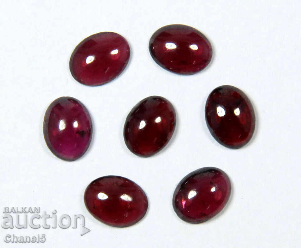 NATURAL GARNETS, RHODONITE - 7 pcs. Oval Cabochon (194) with price 9.00 BGN | € 4.60 NATURAL GARNETS, RHODONITE - 7 pcs. Oval Cabochon (194) with price 9.00 BGN | € 4.60