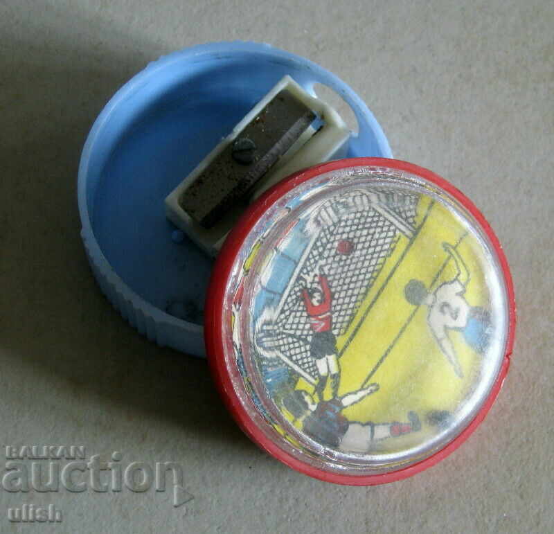 Auction Old football - pencil sharpener game ball goal Auction Old football - pencil sharpener game ball goal