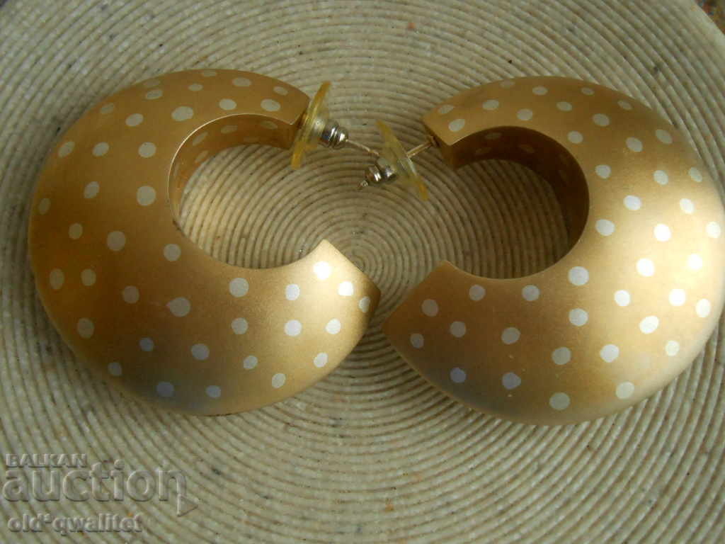 Auction  Silver earrings with original design, gilding, Silver 925