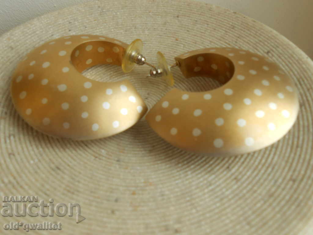 Delivery of Silver earrings with original design, gilding, Silver 925