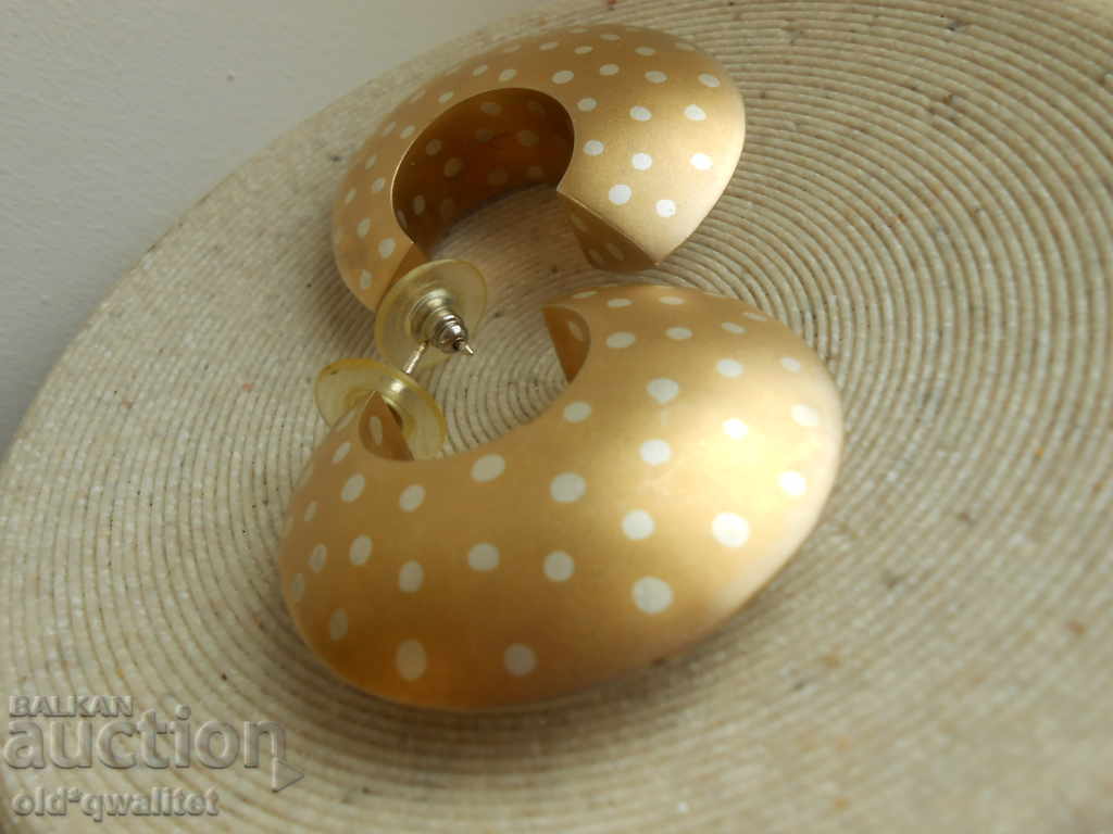 Silver earrings with original design, gilding, Silver 925 - 5