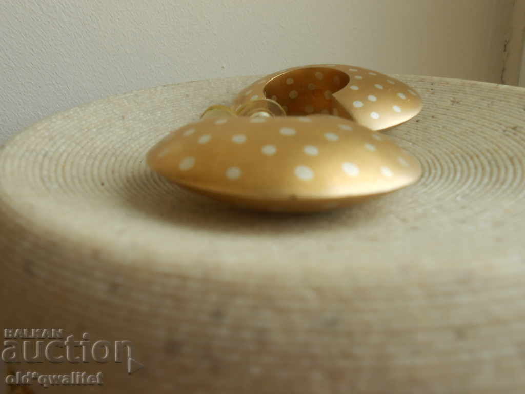 Silver earrings with original design, gilding, Silver 925 - 6