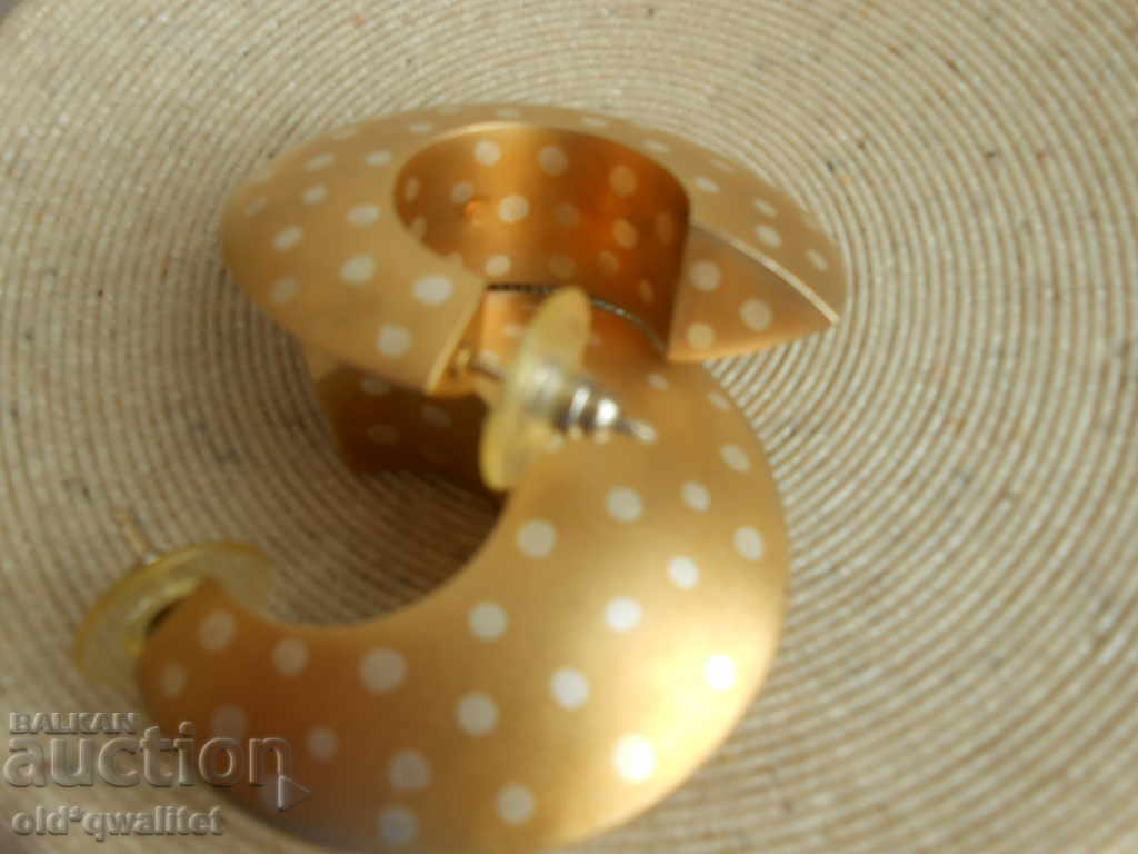 Silver earrings with original design, gilding, Silver 925 - 7