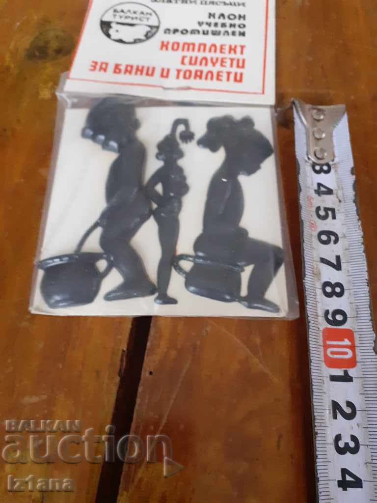 Auction  Old set Silhouettes for bathrooms and toilets