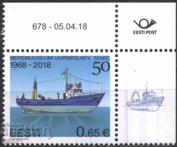 Чиста марка  Кораб 2018   от Естония