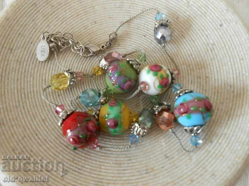 Auction Designer NECKLACE, original style, USA stamps Auction Designer NECKLACE, original style, USA stamps