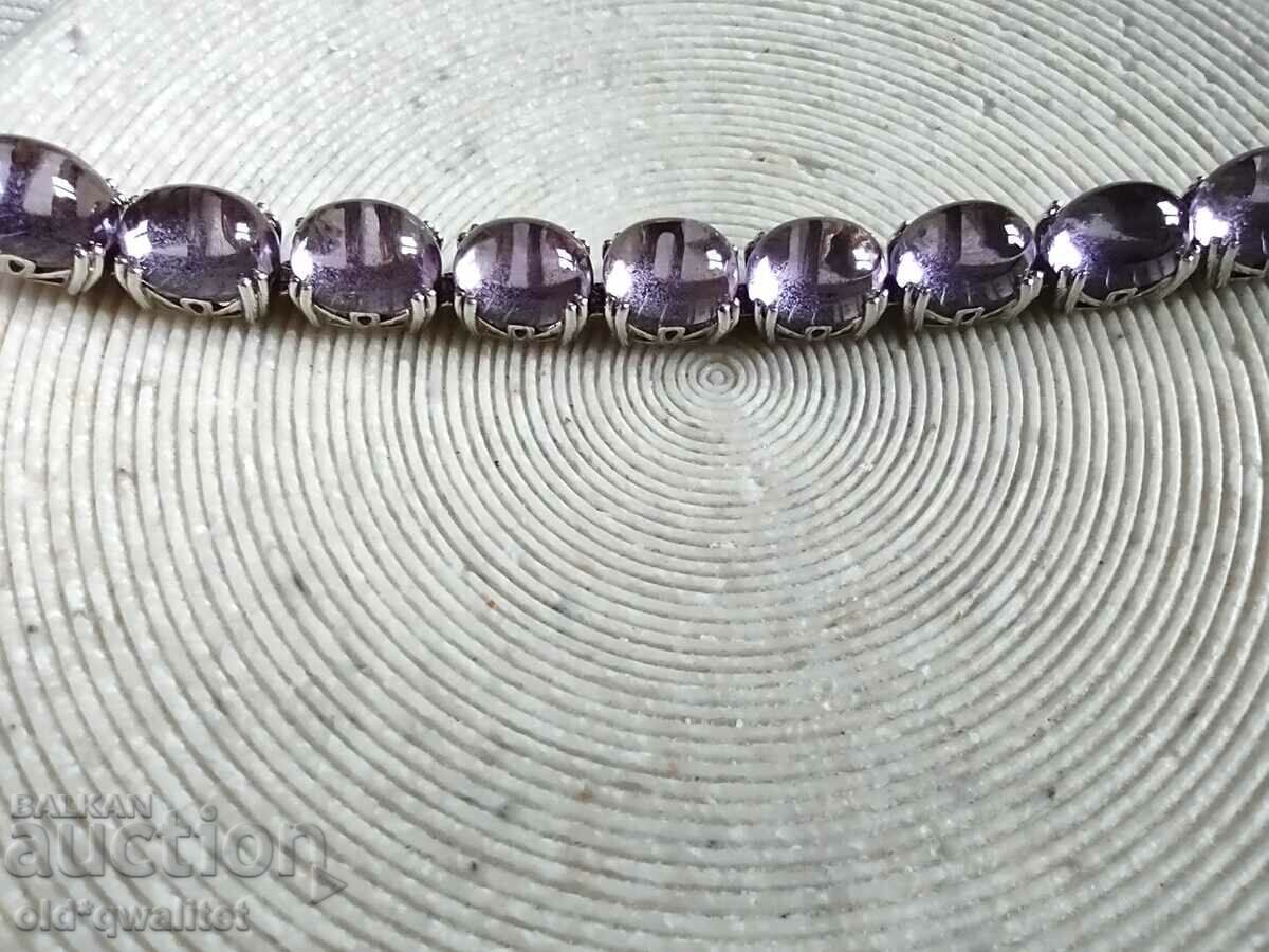 BRACELET, silver with purple stones, Silver 925 - 5 BRACELET, silver with purple stones, Silver 925 - 5