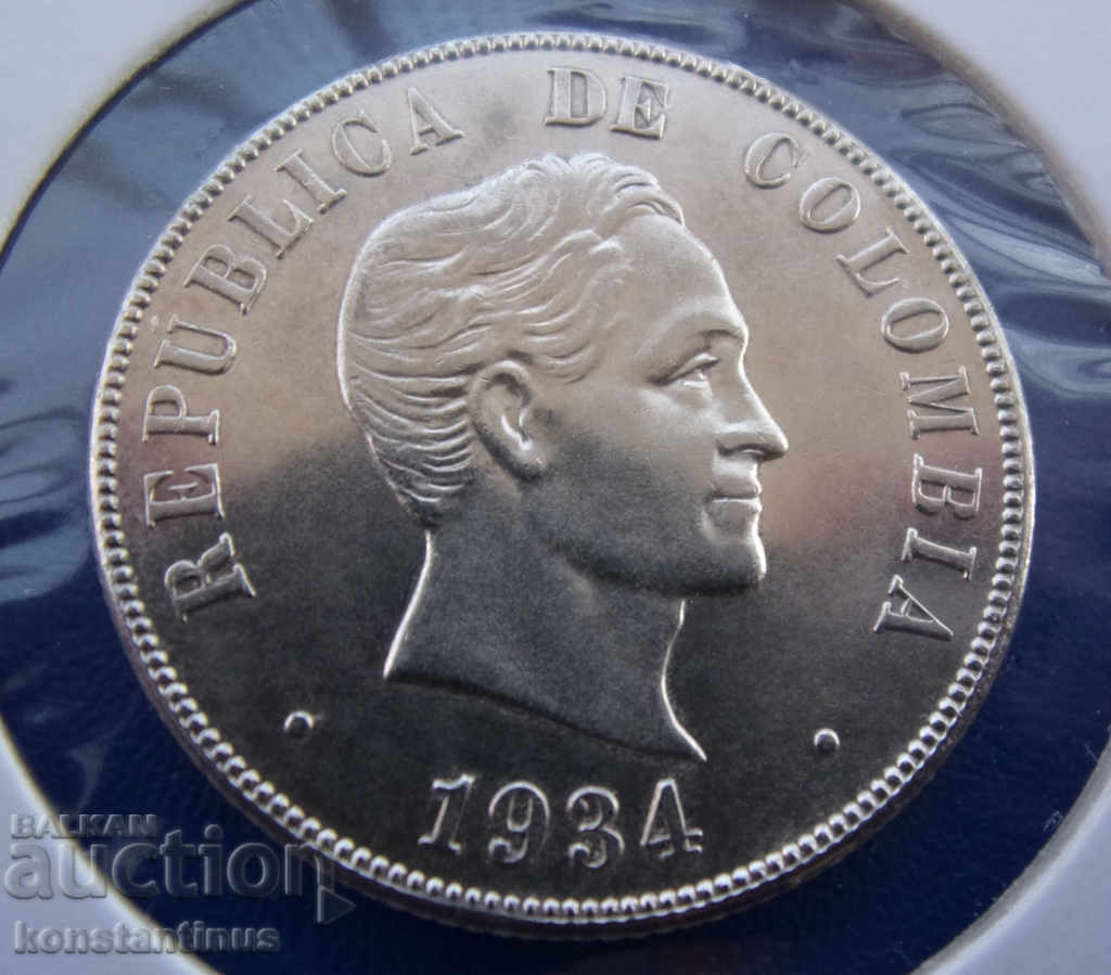 Columbia 50 Centavo 1934 UNC Rare cu preț € 28.12 | 55.00 BGN
