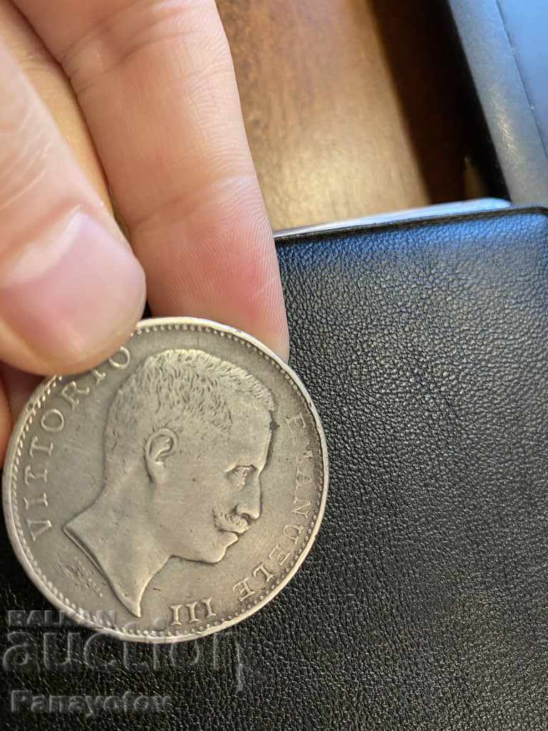 Auction 5 Lira 1901 Victor Emmanuel II 5R RARE ITALIAN COIN Auction 5 Lira 1901 Victor Emmanuel II 5R RARE ITALIAN COIN