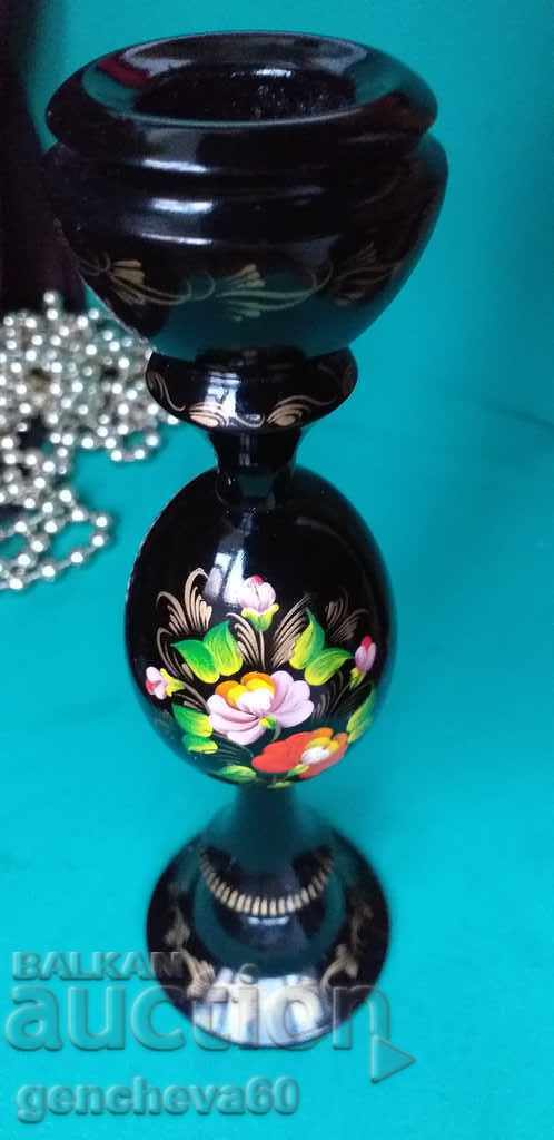 Παράδοση Σπάνιος όμορφος πίνακας με κηροπήγιο 1991/19εκ Παράδοση Σπάνιος όμορφος πίνακας με κηροπήγιο 1991/19εκ