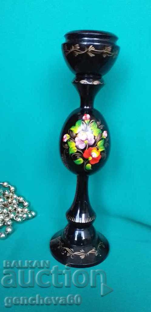 Σπάνιος όμορφος πίνακας με κηροπήγιο 1991/19εκ Σπάνιος όμορφος πίνακας με κηροπήγιο 1991/19εκ