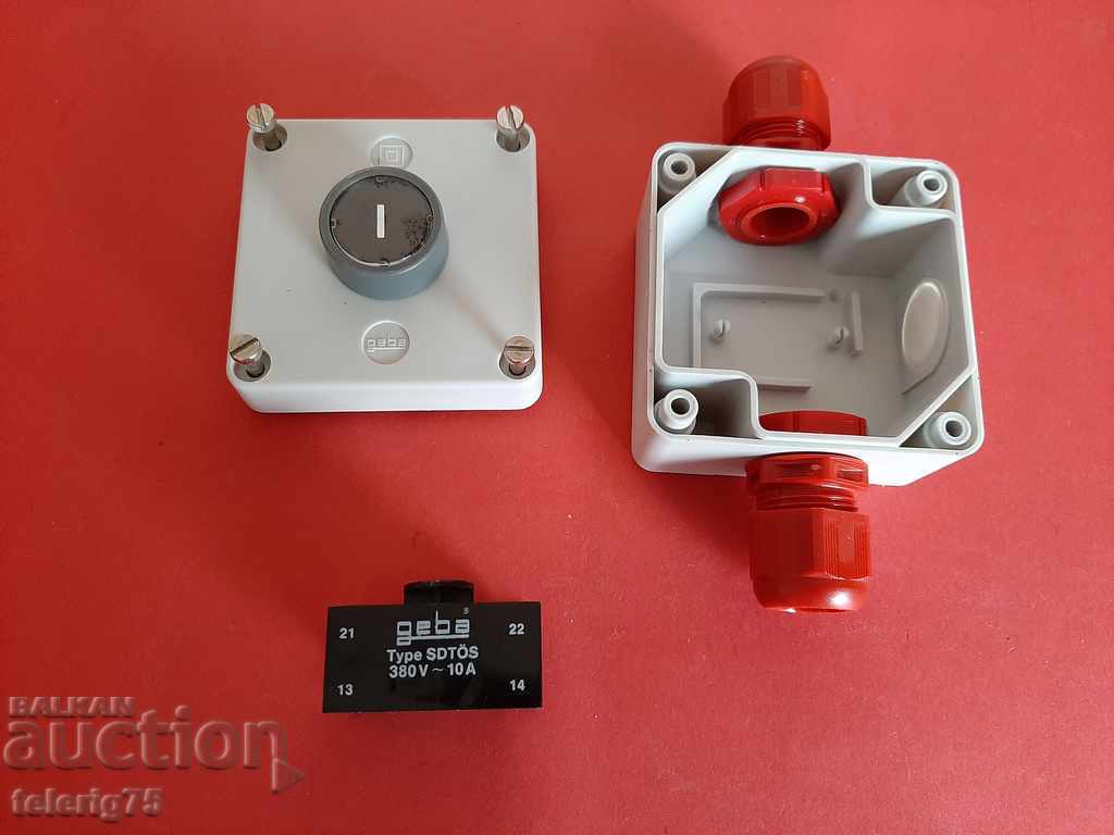 Auction Button Waterproof in Box outdoor installation, 380V, 10A-1NO + 1NZ co Auction Button Waterproof in Box outdoor installation, 380V, 10A-1NO + 1NZ co