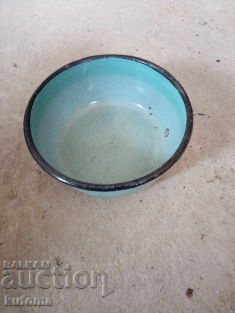 Old enameled bowl