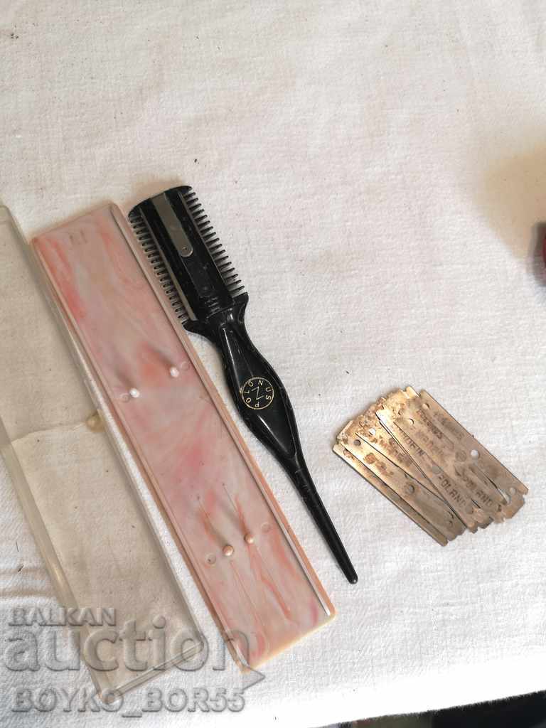 Old Rare Comb with Knives - for Haircut