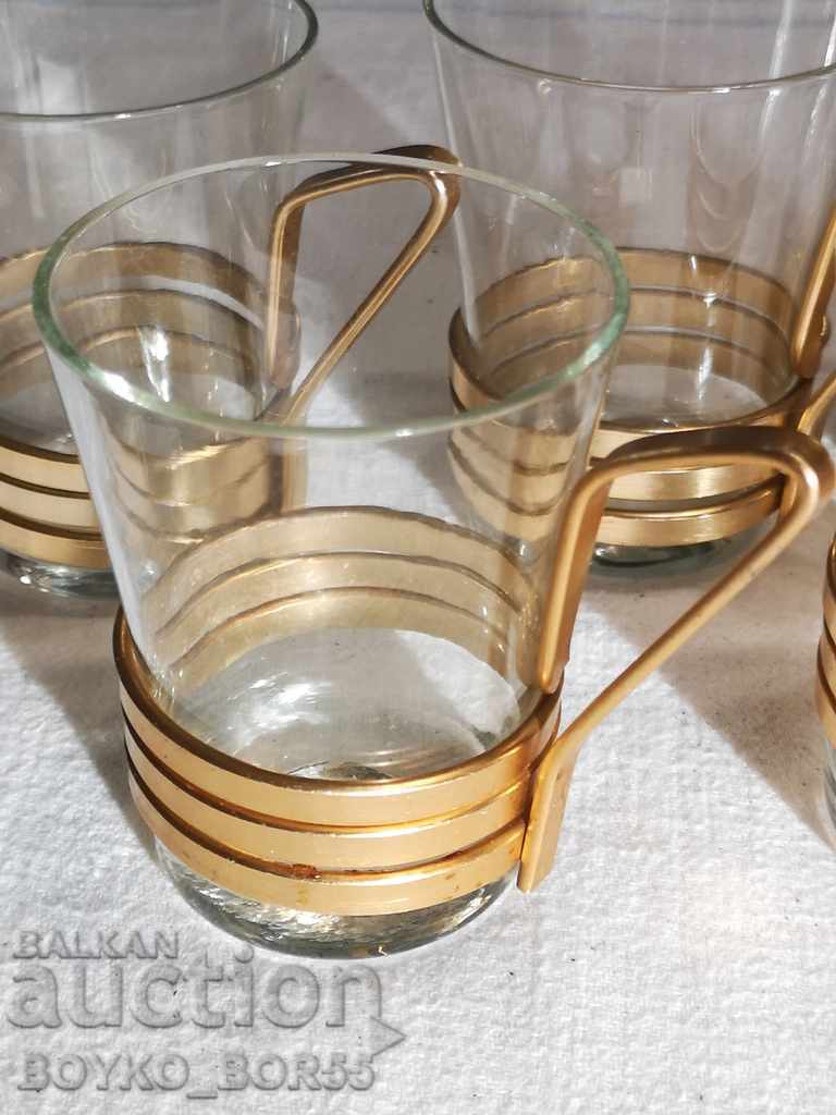 Gorgeous Antique German Refractory Cups with Metal Handles with price 45.00 BGN | € 23.01 Gorgeous Antique German Refractory Cups with Metal Handles with price 45.00 BGN | € 23.01