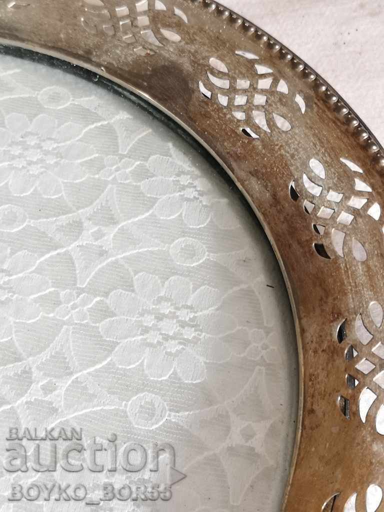 Auction Old Vintage Silver Plated Tray Auction Old Vintage Silver Plated Tray
