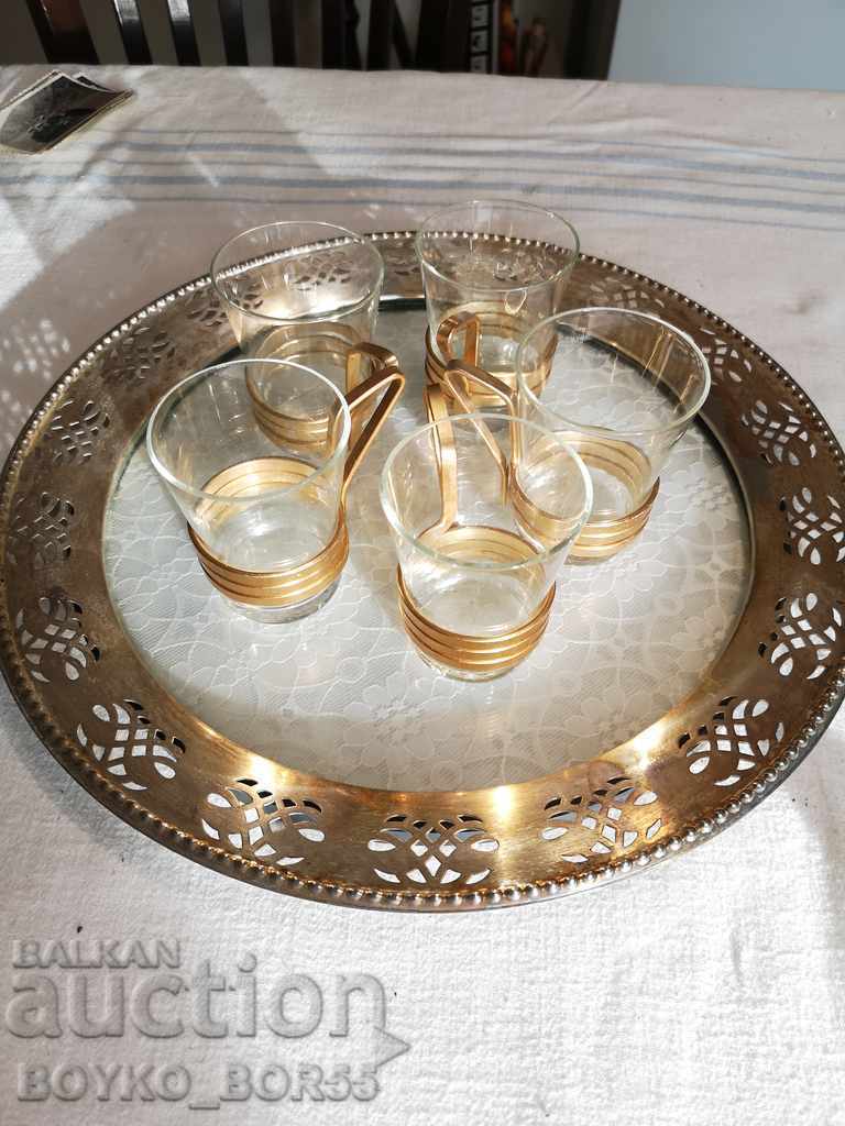 Old Vintage Silver Plated Tray - 6 Old Vintage Silver Plated Tray - 6