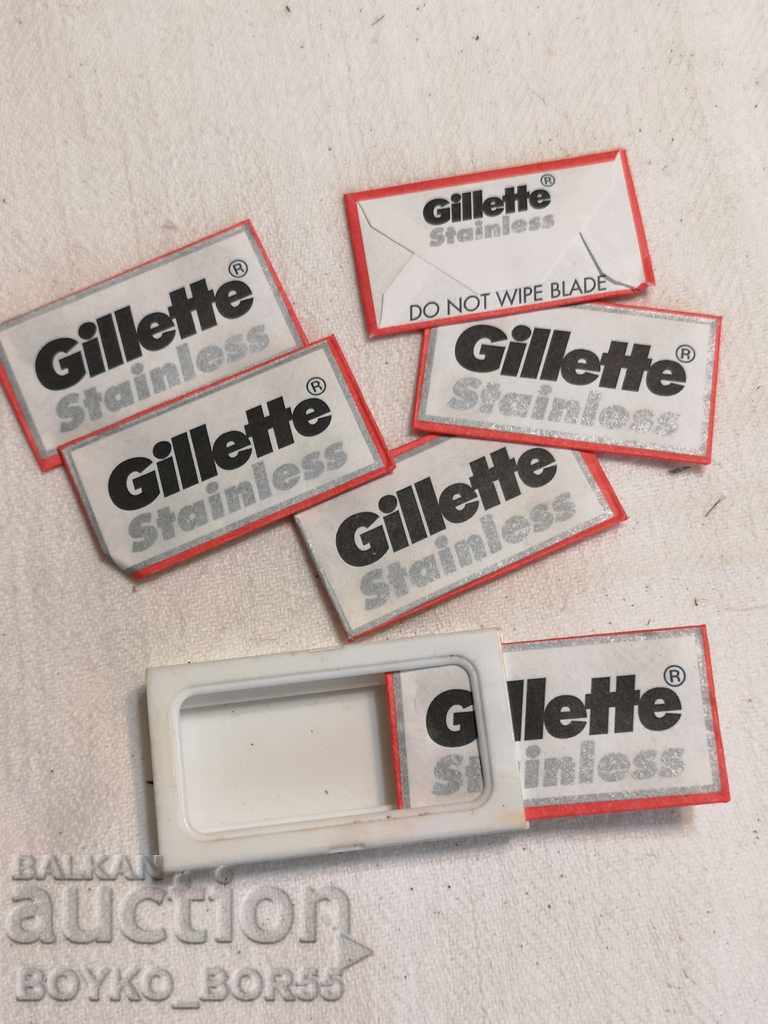 Оригинални Стари Бръснарски Ножчета Жилет Gillette