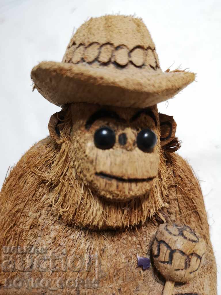 Ancient Monkey Figure Made of Coconut - 5