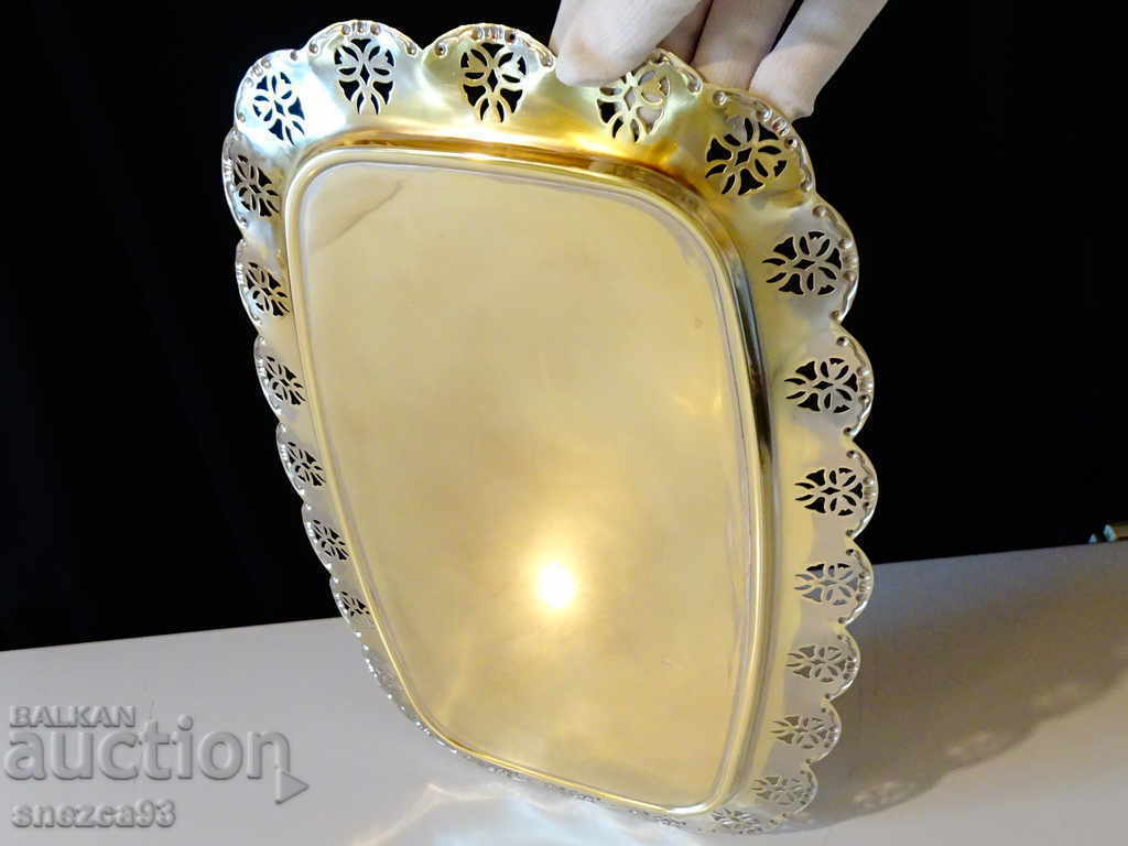 Brass tray, openwork, Baroque - 6 Brass tray, openwork, Baroque - 6